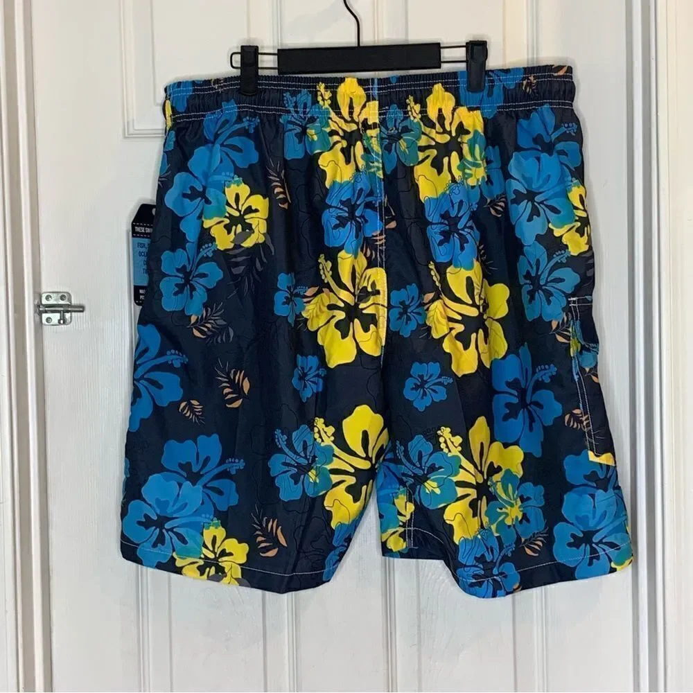 SIX ISLANDS Mens Swim Trunks Recycled Plastic Fabric Size 3XL
